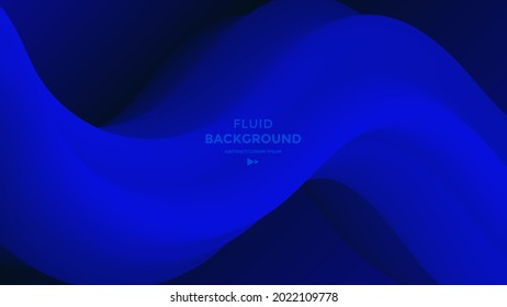 Blue Abstract fluid wave. Modern gradient 3d flow shape. Innovation background design for cover, landing page.