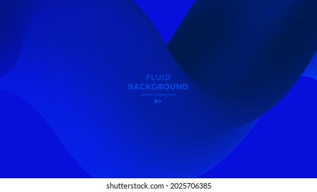 Blue Abstract Fluid Wave. Modern Poster With Gradient 3d Flow Shape. Innovation Background Design For Cover, Landing Page.