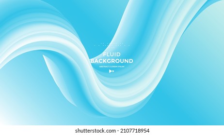 Ola fluida del Resumen Azul. Afiche moderno con forma de flujo 3d degradado. Diseño de fondo de innovación para la página de inicio. Vector