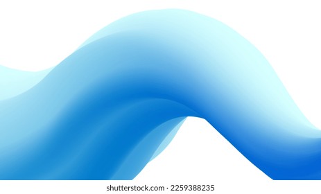 Ola fluida del Resumen Azul. Fondo moderno con forma de flujo 3d degradado. Vector