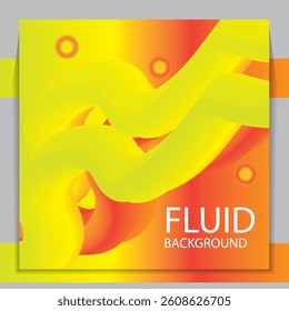 Blue Abstract fluid wave. Modern poster with gradient 3d flow shape