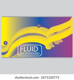 Blue Abstract fluid wave. Modern poster with gradient 3d flow shape. Innovation background design for the cover, landing page.