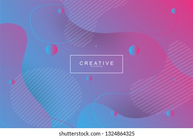 BLUE. Abstract fluids composition background trend. Liquid, wavy, dynamic background, gradient color, flowing shapes,. Usable for landing page. Trendy and modern background color.