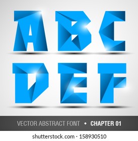 Blue abstract font. Chapter 01