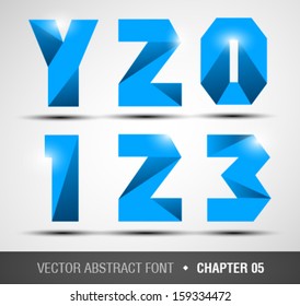 Blue abstract font. Chapter 05