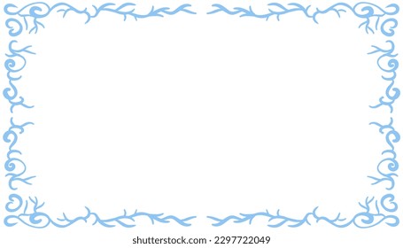 Blue abstract frame background illustration. Perfect for designing invitation cards, greeting cards, wallpapers, posters, banners, websites, advertisements