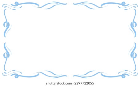 Blue abstract frame background illustration. Perfect for designing invitation cards, greeting cards, wallpapers, posters, banners, websites, advertisements