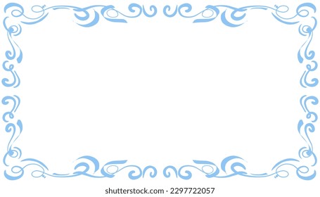 Ilustración de fondo del marco abstracto azul. Perfecto para diseñar tarjetas de invitación, tarjetas de felicitación, fondos de pantalla, carteles, banners, sitios web, anuncios