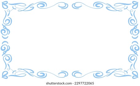 Ilustración de fondo del marco abstracto azul. Perfecto para diseñar tarjetas de invitación, tarjetas de felicitación, fondos de pantalla, carteles, banners, sitios web, anuncios