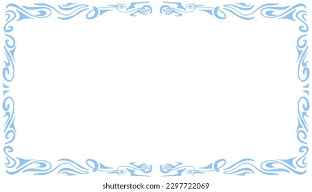 Blue abstract frame background illustration. Perfect for designing invitation cards, greeting cards, wallpapers, posters, banners, websites, advertisements