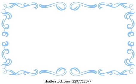 Blue abstract frame background illustration. Perfect for designing invitation cards, greeting cards, wallpapers, posters, banners, websites, advertisements