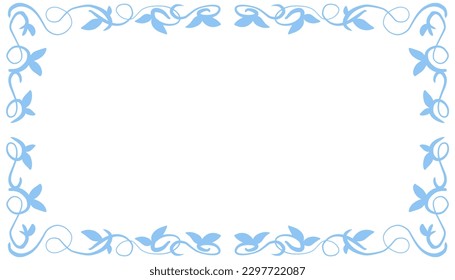 Blue abstract frame background illustration. Perfect for designing invitation cards, greeting cards, wallpapers, posters, banners, websites, advertisements