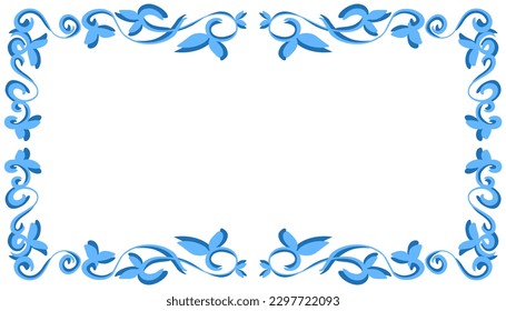 Blaue abstrakte Rahmenhintergrund-Illustration. Perfekt für das Design von Einladungskarten, Grußkarten, Wallpaper, Poster, Bannern, Websites, Werbung