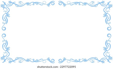 Ilustración de fondo del marco abstracto azul. Perfecto para diseñar tarjetas de invitación, tarjetas de felicitación, fondos de pantalla, carteles, banners, sitios web, anuncios
