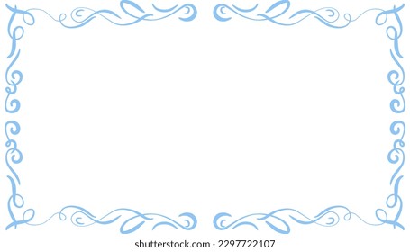 Blue abstract frame background illustration. Perfect for designing invitation cards, greeting cards, wallpapers, posters, banners, websites, advertisements