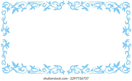 Blaue abstrakte Rahmenhintergrund-Illustration. Perfekt für das Design von Einladungskarten, Grußkarten, Wallpaper, Poster, Bannern, Websites, Werbung