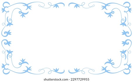 Blue abstract frame background illustration. Perfect for designing invitation cards, greeting cards, wallpapers, posters, banners, websites, advertisements