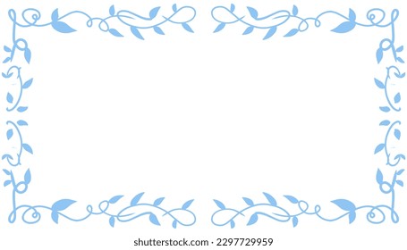 Blaue abstrakte Rahmenhintergrund-Illustration. Perfekt für das Design von Einladungskarten, Grußkarten, Wallpaper, Poster, Bannern, Websites, Werbung