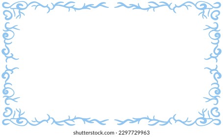 Blue abstract frame background illustration. Perfect for designing invitation cards, greeting cards, wallpapers, posters, banners, websites, advertisements