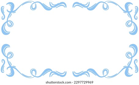 Ilustración de fondo del marco abstracto azul. Perfecto para diseñar tarjetas de invitación, tarjetas de felicitación, fondos de pantalla, carteles, banners, sitios web, anuncios