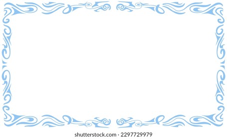 Blue abstract frame background illustration. Perfect for designing invitation cards, greeting cards, wallpapers, posters, banners, websites, advertisements