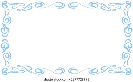 Blue abstract frame background illustration. Perfect for designing invitation cards, greeting cards, wallpapers, posters, banners, websites, advertisements