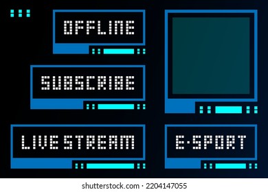 Blue abstract frame technology futuristic interface hud design