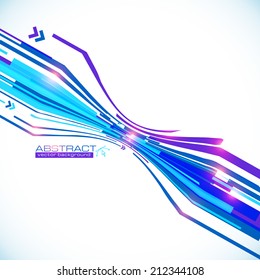 Blue abstract futuristic vector background