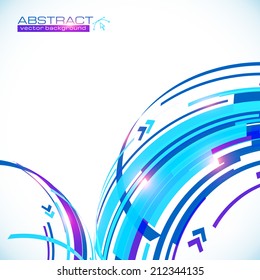 Blue abstract futuristic vector background