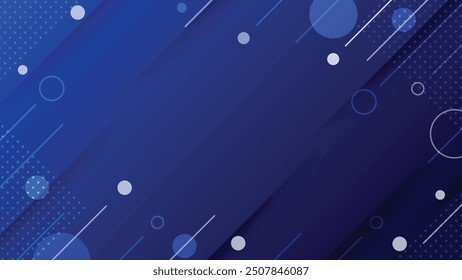 Blue abstract geometric background for banner, poster, web design in futuristic and technology design. Vector illustration.