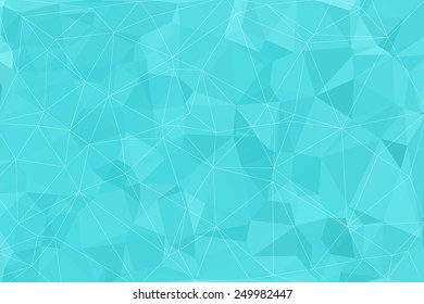 Blue abstract geometric background consisting of colored triangles.