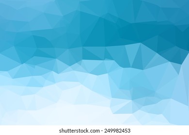 Blue abstract geometric background consisting of colored triangles.