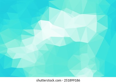 Blue abstract geometric background consisting of colored triangles.