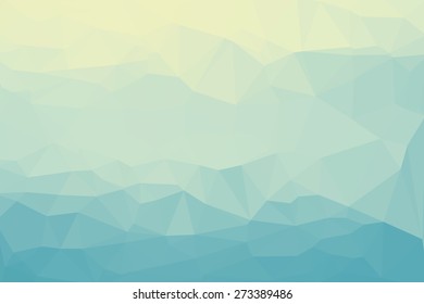 Blue abstract geometric background consisting of colored triangles.