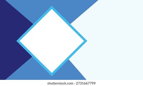 Blue Abstract Geometric Background with Diamond Shape