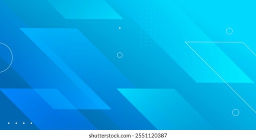 Fundo geométrico abstrato azul com cor gradiente, capas abstratas modernas , design de capas mínimas. Fundo geométrico azul.