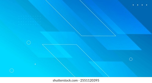 Blue abstract geometric background with gradient color, modern abstract covers , minimal covers design. Blue geometric background.