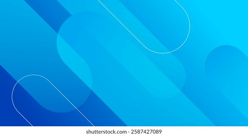 Blue abstract geometric background with gradient color, modern abstract covers , minimal covers design. Blue geometric background.
