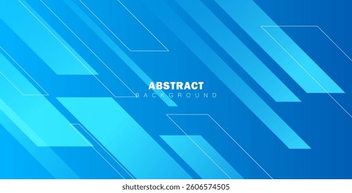 Blue abstract geometric background with gradient color, modern abstract covers , minimal covers design. Blue geometric background.