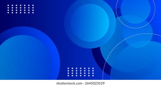 Fondo geométrico abstracto azul con el color del gradiente, fondo azul del círculo 