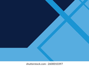 Blue abstract geometric background. Minimal style. Vector illustration for your design
