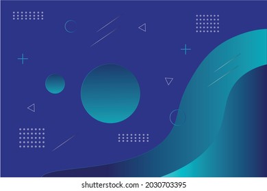 Blue  abstract geometric background. Modern shape concept.
