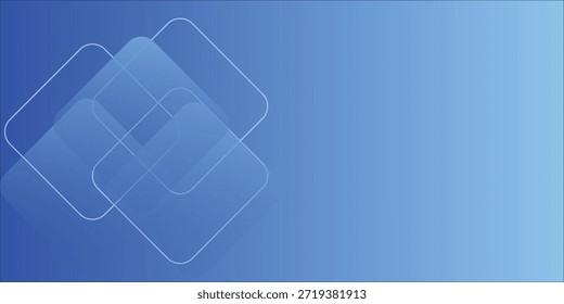 Fondo geométrico Abstractas azul con cuadrados superpuestos para diseño digital y presentaciones eps10