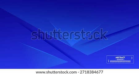 Blue abstract geometric background with square paper cut pattern design concept. Cool banner background. Vector eps10.
