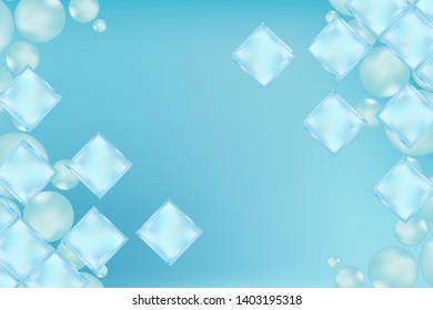 Blue abstract geometric background texture with copy space, illustration vector.	