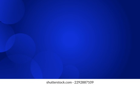 Fondo geométrico abstracto azul con círculos transparentes