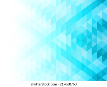 Blue abstract geometric background with triangles