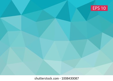Blue abstract geometric background, vector from polygons, triangle, vector illustration, vector pattern, triangular template