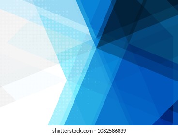 Blue abstract geometric background, Vector illustration