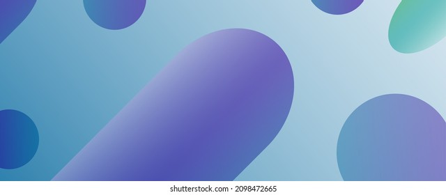 Blue abstract geometric design dynamic banner 